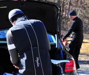 Getting ready for the outdoor filming 